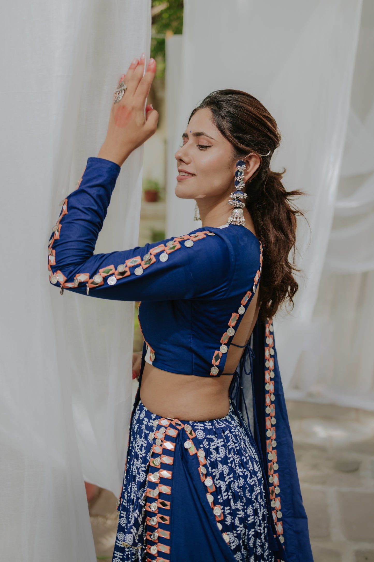 Indigo Navratri 2025 Chaniya Choli Set with Mirror & Coin Work | Glam Girl Exclusive