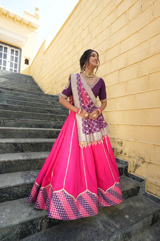 Silk Bridal Wedding Lehenga