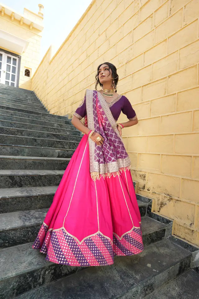 Silk Bridal Wedding Lehenga