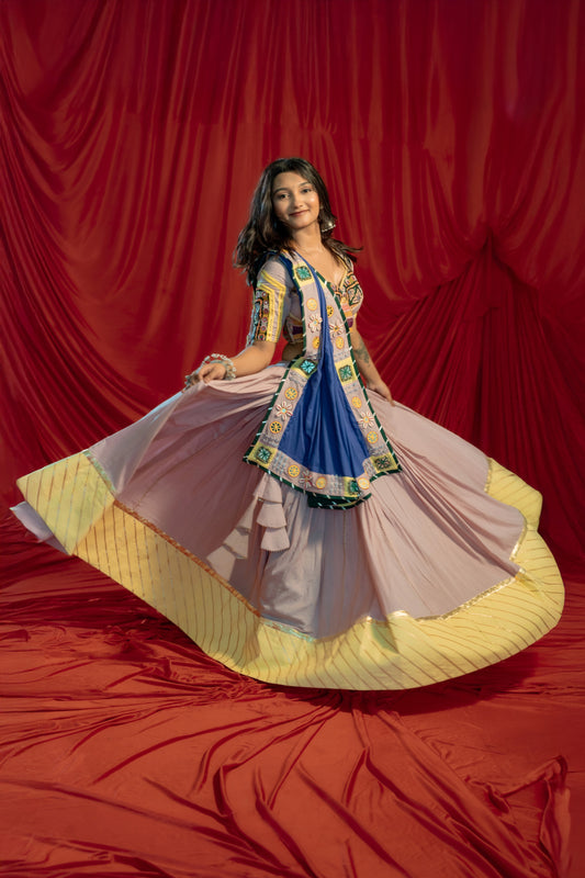 Kutch Heritage Onion Pink Handcrafted Lehenga Set with 10-Meter Flare, Kutch Work Blouse & Statement Dupatta - Raas 2025