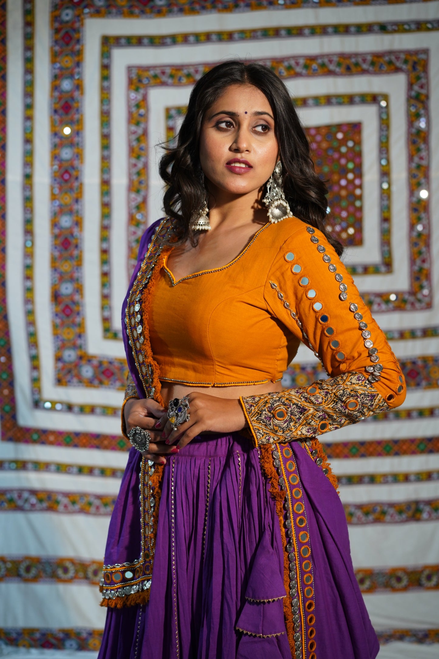 Purple Boho Mirror Navratri Raas Chaniya Choli Set – Glam Girl Exclusive 2025