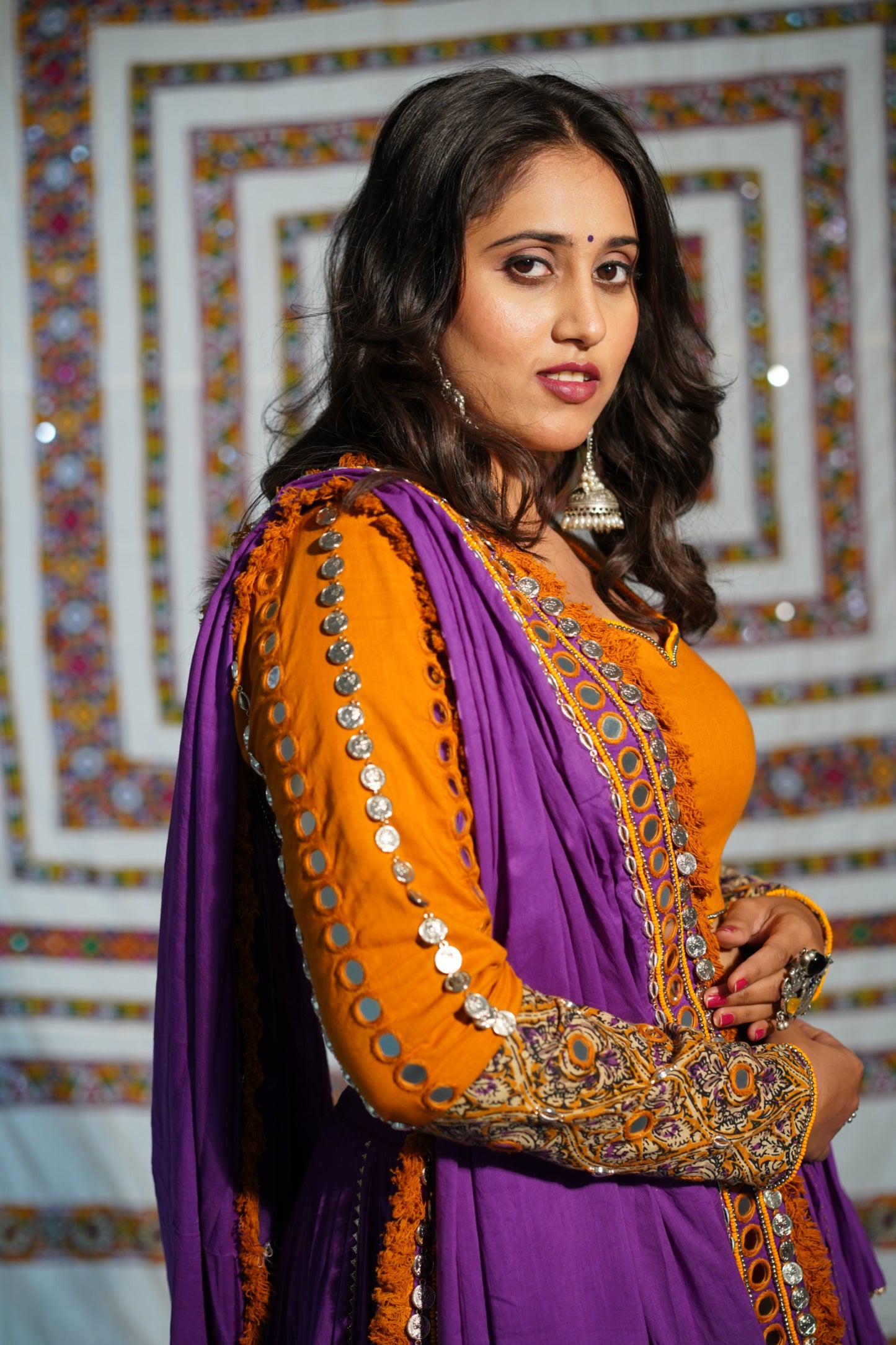 Purple Boho Mirror Navratri Raas Chaniya Choli Set – Glam Girl Exclusive 2025