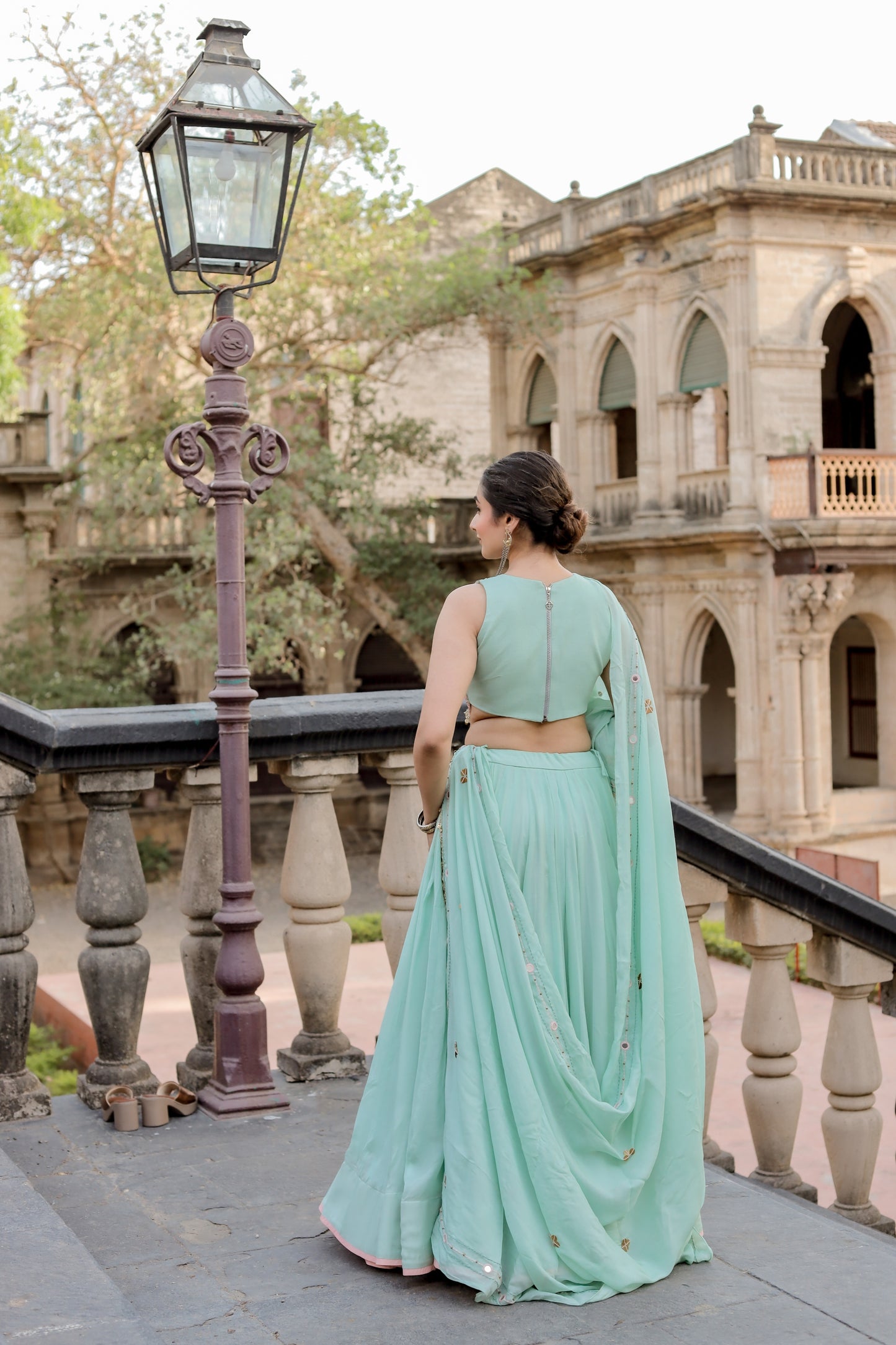 Soft Mint Green Navratri Chaniya Choli Set