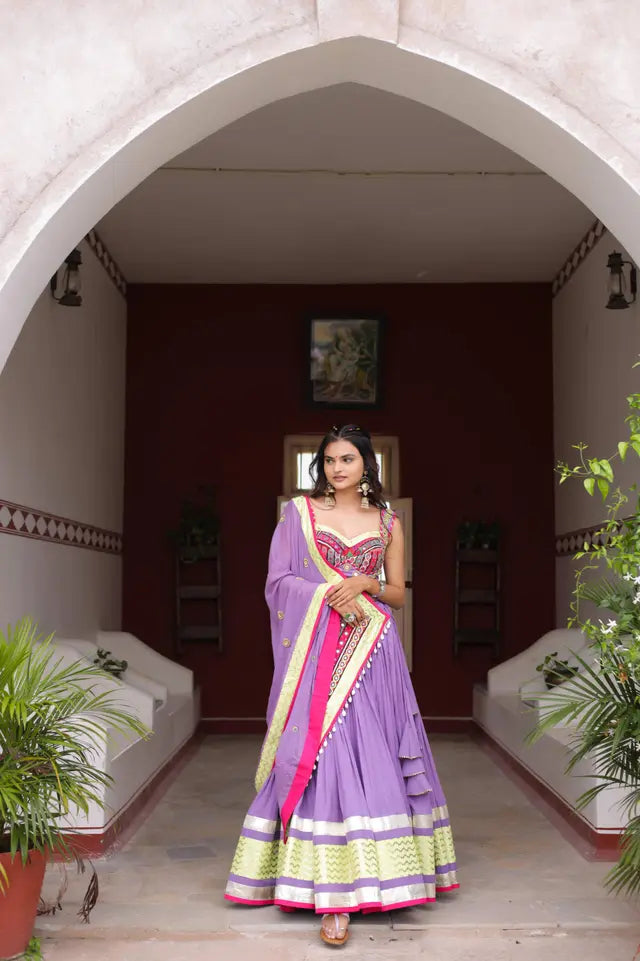 Graceful Purple Navratri Chaniyacholi From Raas Collection