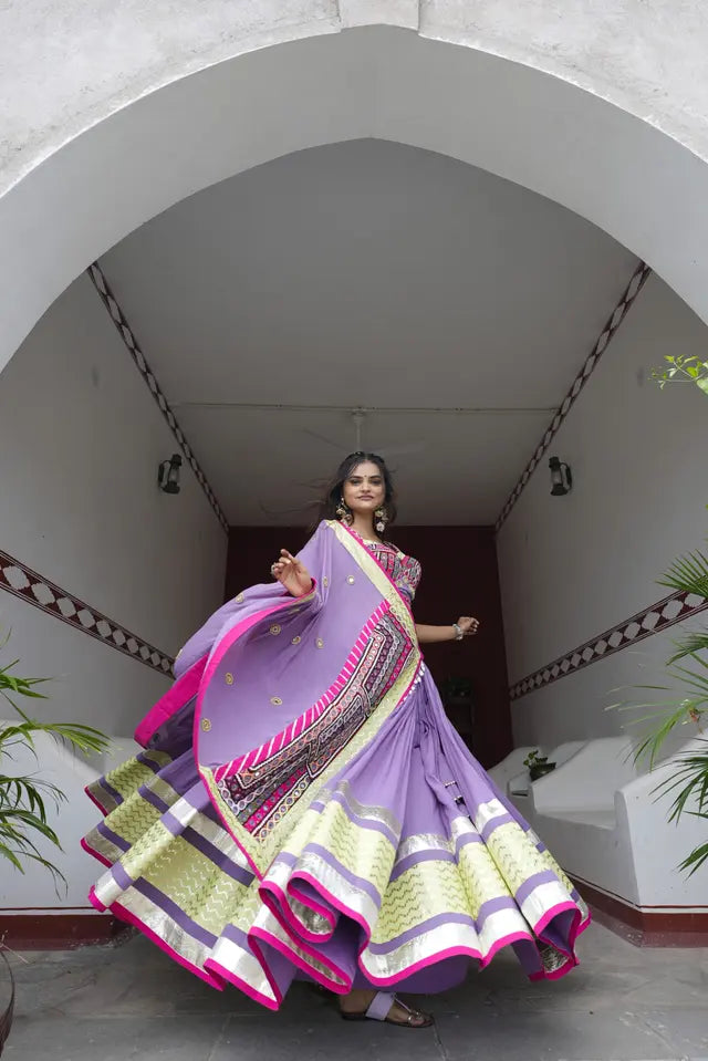 Graceful Purple Navratri Chaniyacholi From Raas Collection