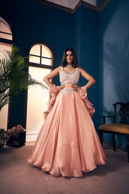 Pearl Peach Lehenga