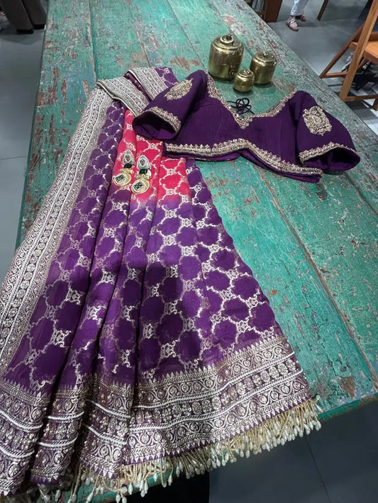 Raw Silk Heavy Handwork Dupatta