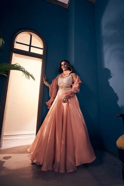 Pearl Peach Lehenga