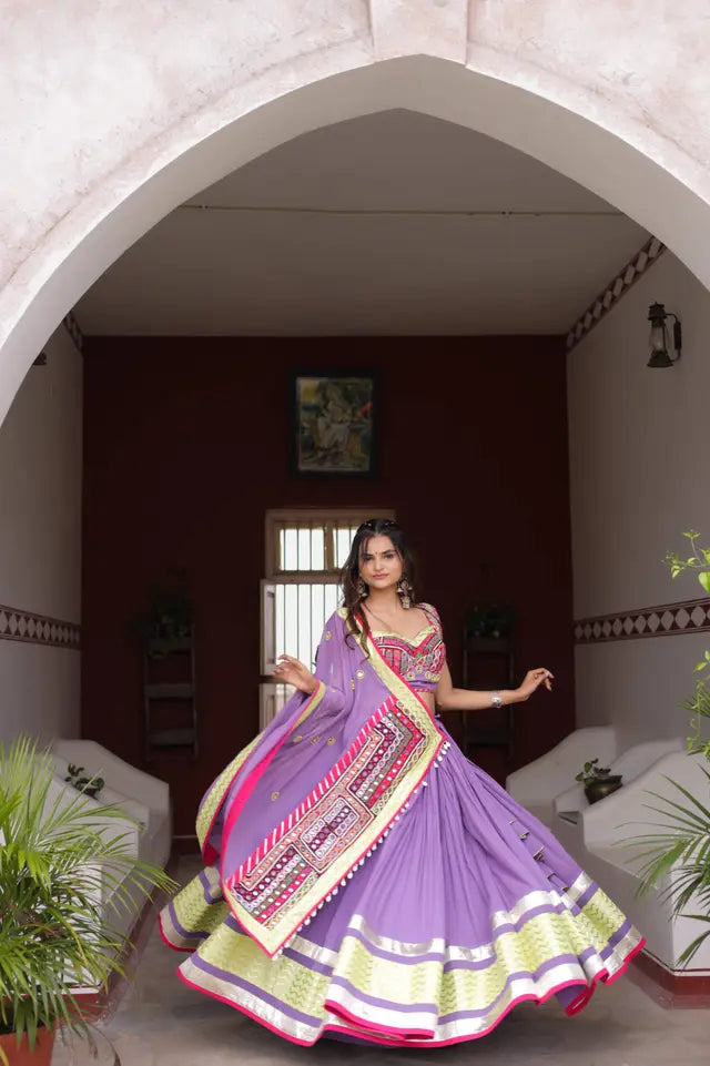 Graceful Purple Navratri Chaniyacholi From Raas Collection