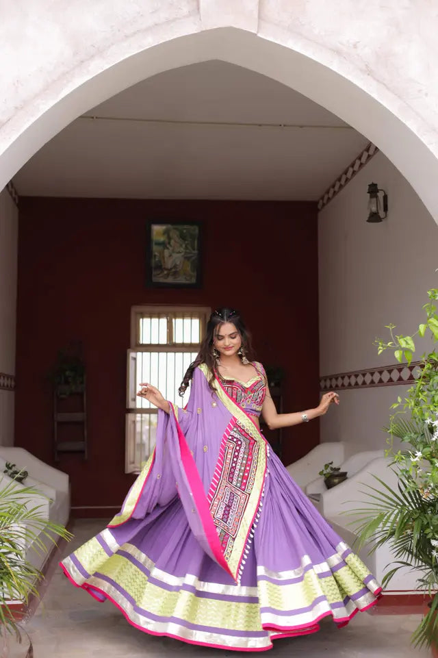 Graceful Purple Navratri Chaniyacholi From Raas Collection