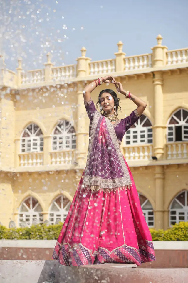 Silk Bridal Wedding Lehenga