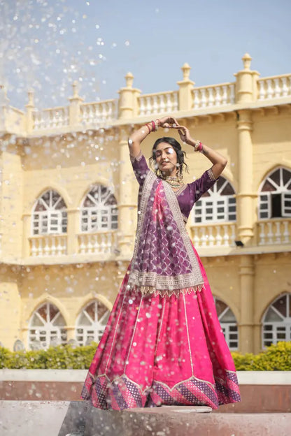 Silk Bridal Wedding Lehenga