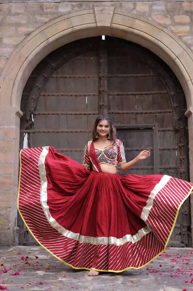 Vintage Chaniyacholi with soft cotton Skirt