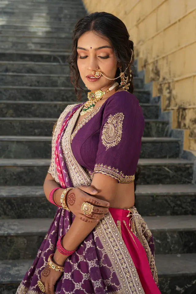 Silk Bridal Wedding Lehenga