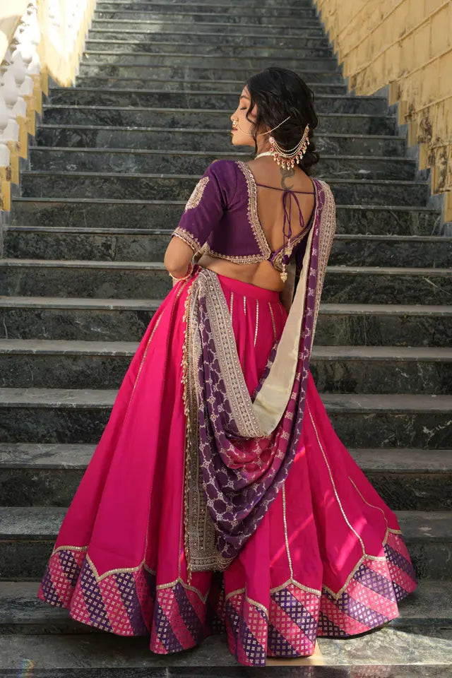 Silk Bridal Wedding Lehenga