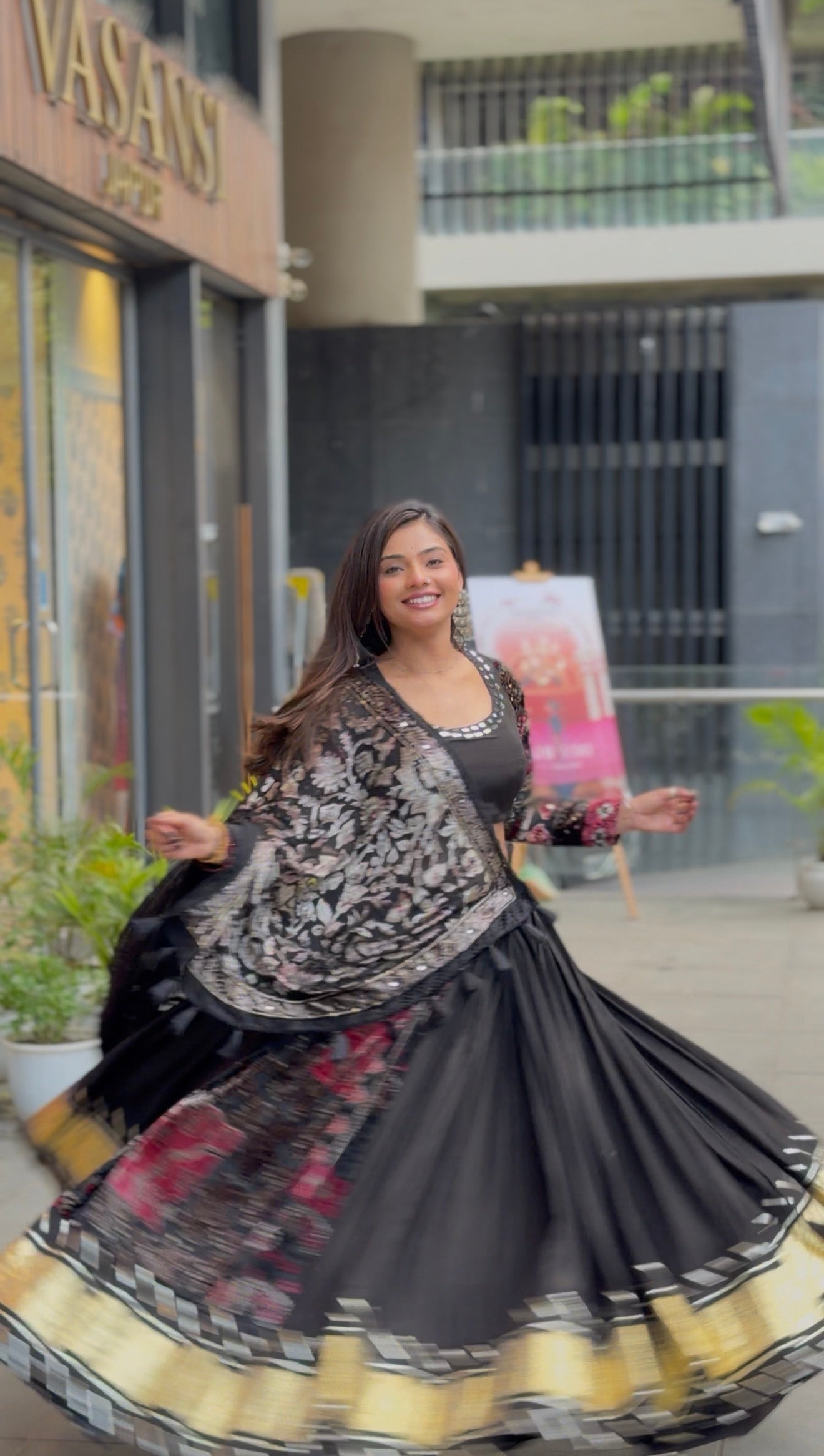 Ajrakh Print Mal Chanderi Chaniya Choli