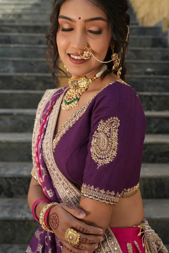 Silk Bridal Wedding Lehenga