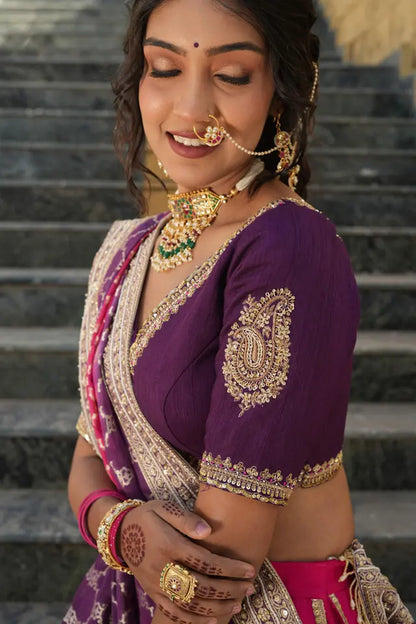 Silk Bridal Wedding Lehenga