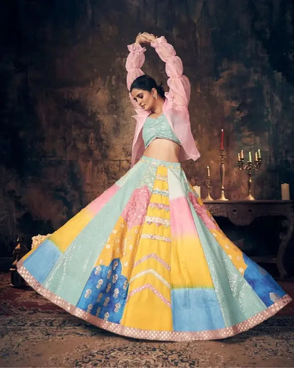 Stylish Jacket Lehenga Set