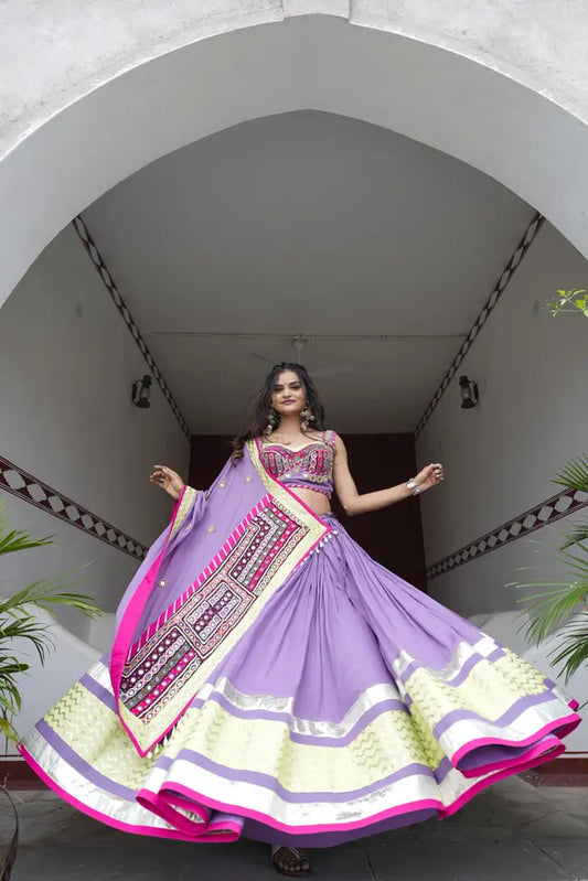 Graceful Purple Navratri Chaniyacholi From Raas Collection