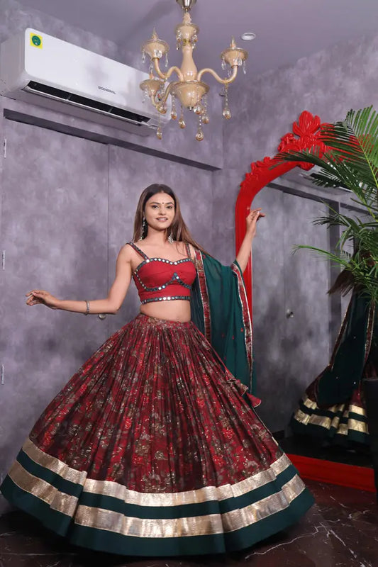 Raas | Red Corset Chaniyacholi