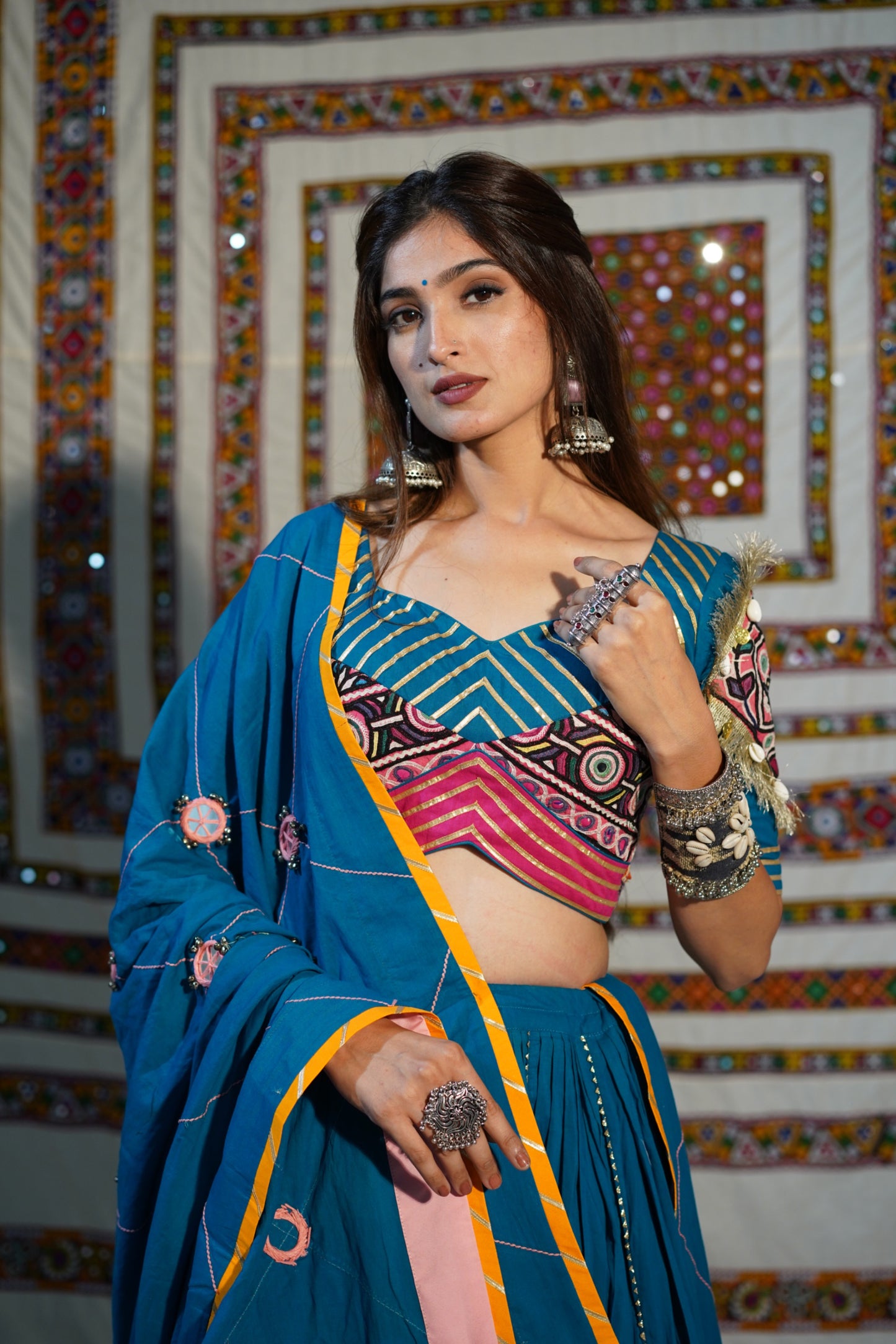 Kutchi Heritage Rama Blue Chaniya Choli Set | Navratri Raas Collection 2025