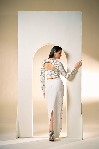 Ivory Crystal Aura Co-Ord Set