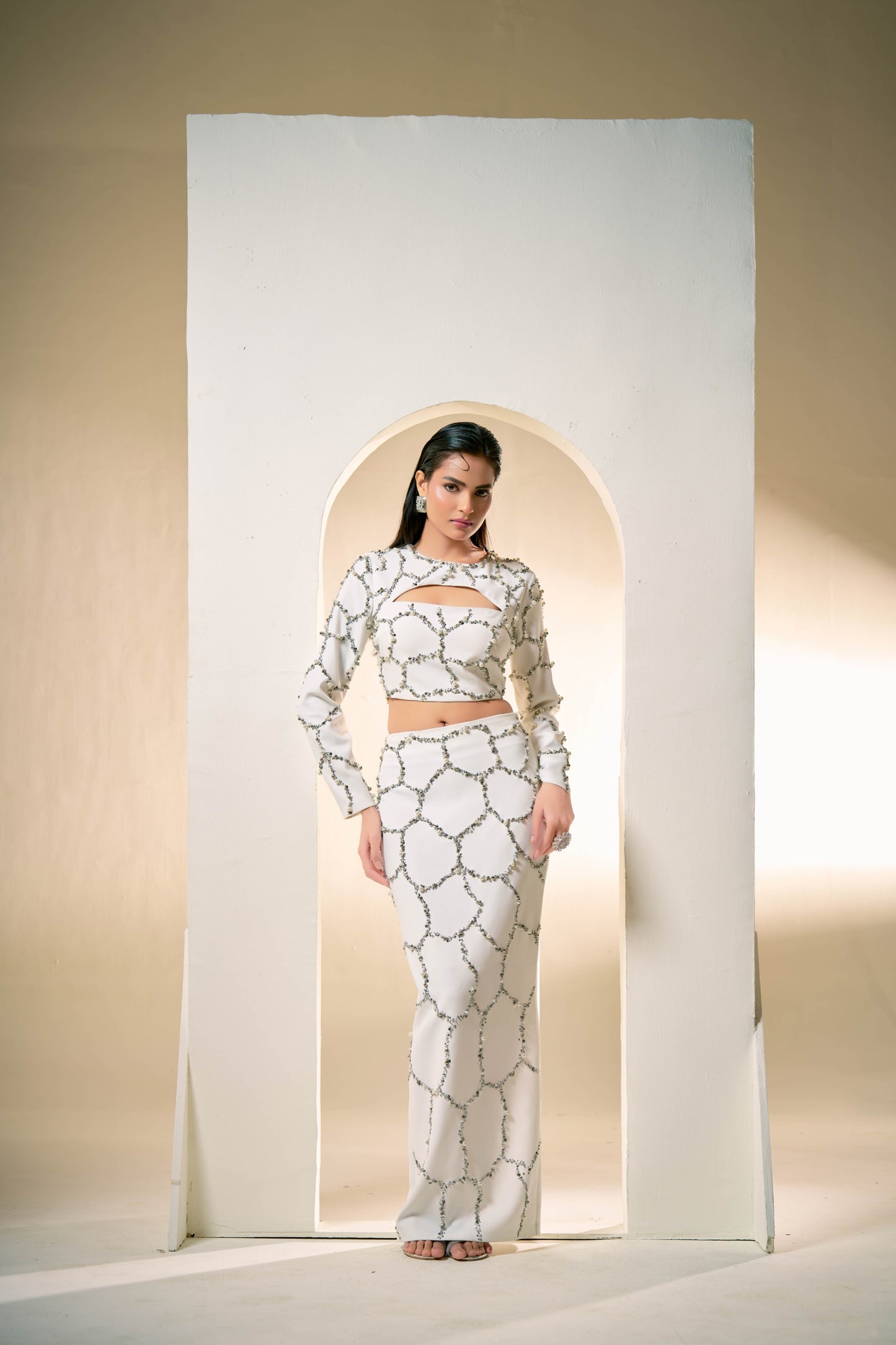 Ivory Crystal Aura Co-Ord Set