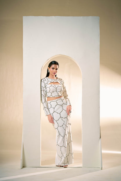 Ivory Crystal Aura Co-Ord Set