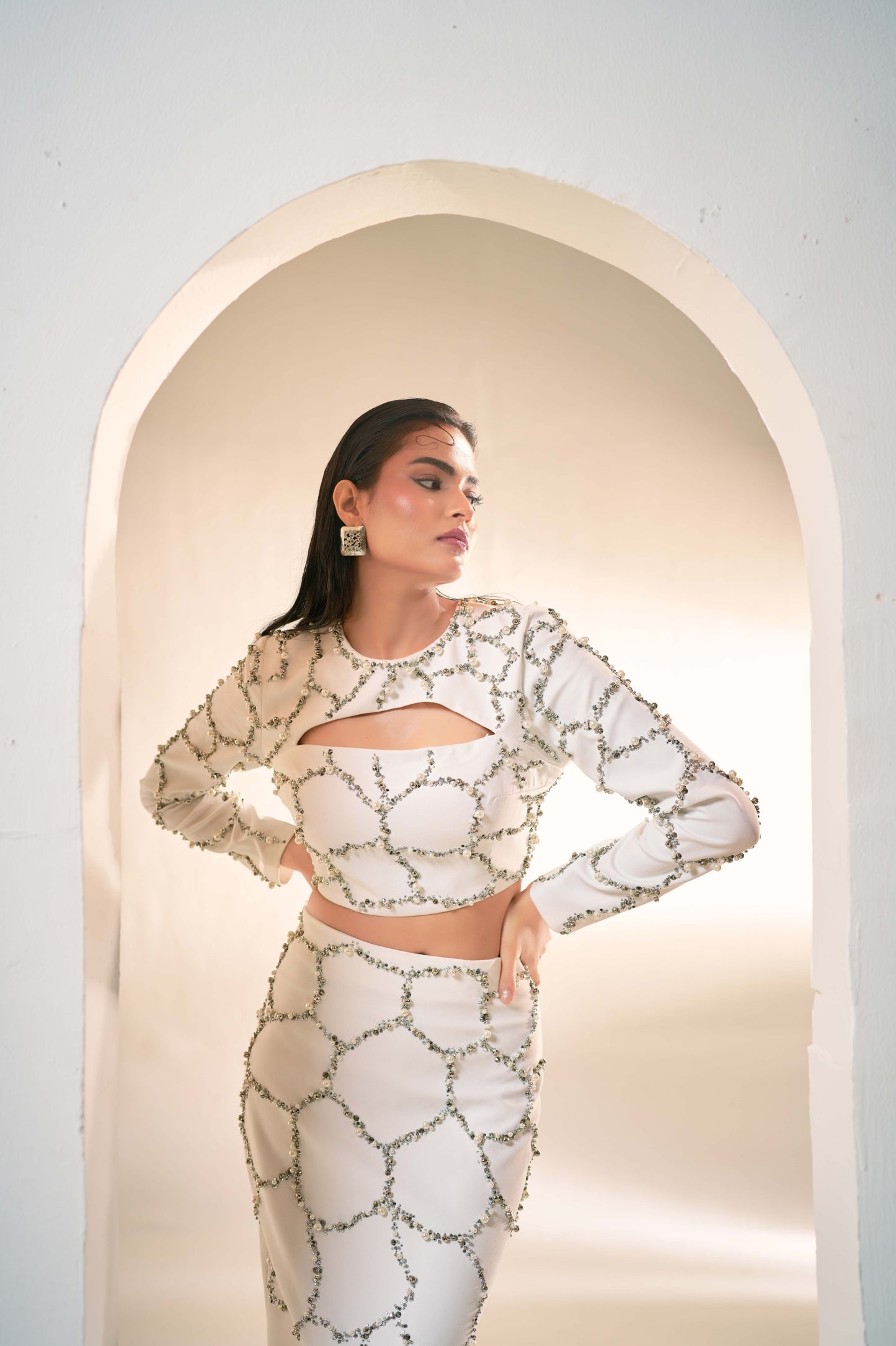 Ivory Crystal Aura Co-Ord Set