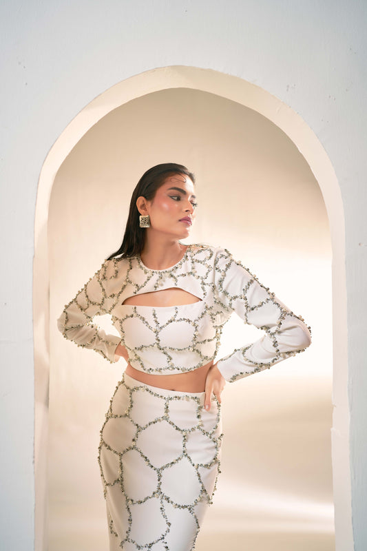 Ivory Crystal Aura Co-Ord Set