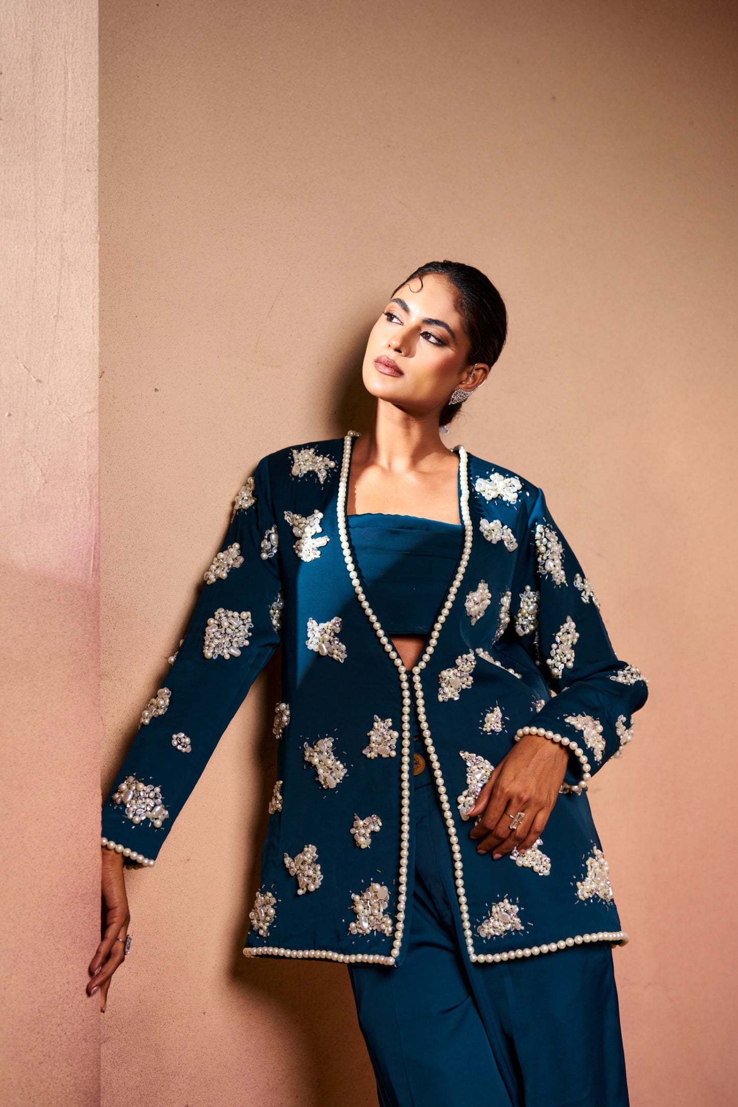 Luxury Embellished Jacket & Pant Set