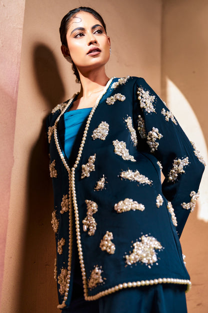 Luxury Embellished Jacket & Pant Set