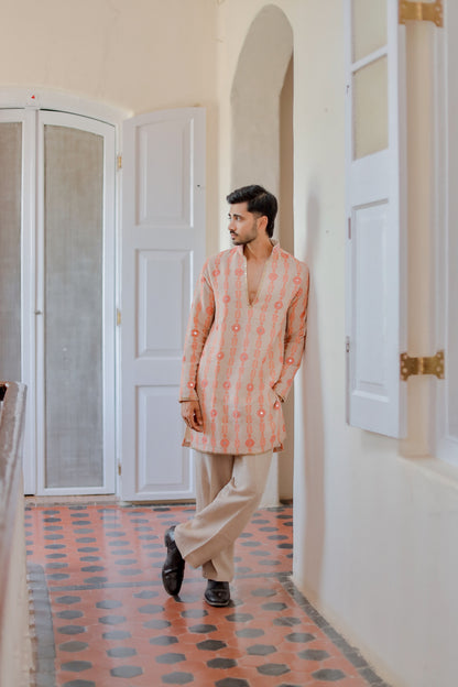 Mirrorline Men's Navratri Jute Kurta Set