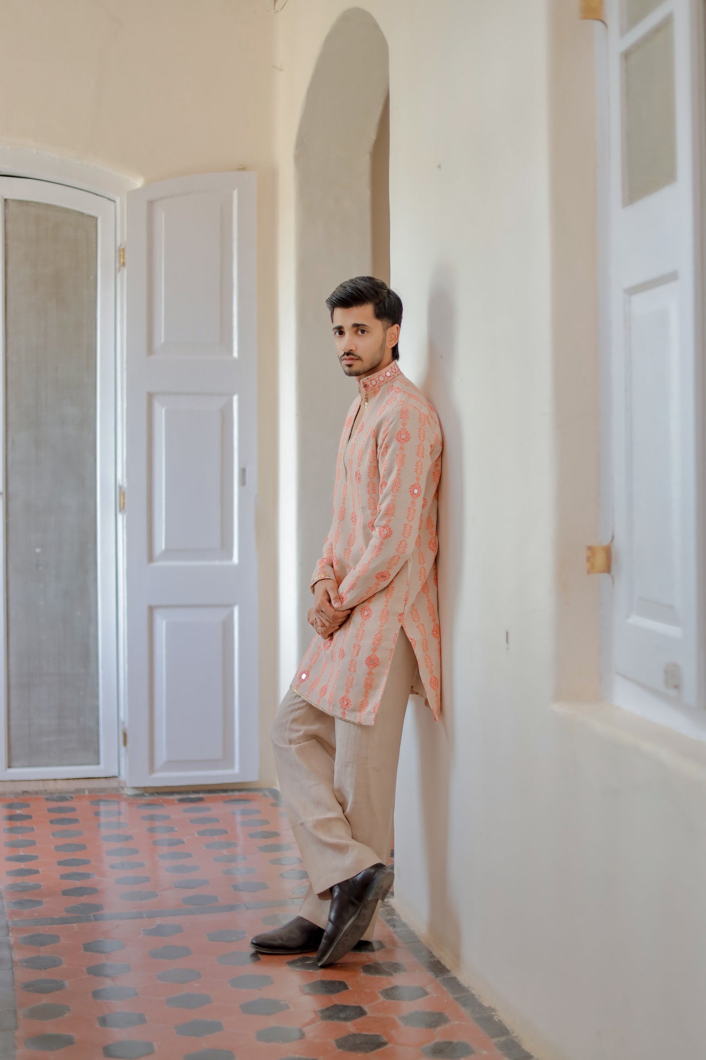 Mirrorline Men's Navratri Jute Kurta Set