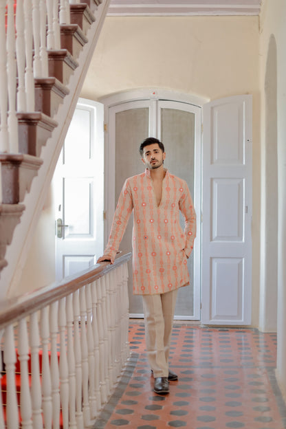 Mirrorline Men's Navratri Jute Kurta Set