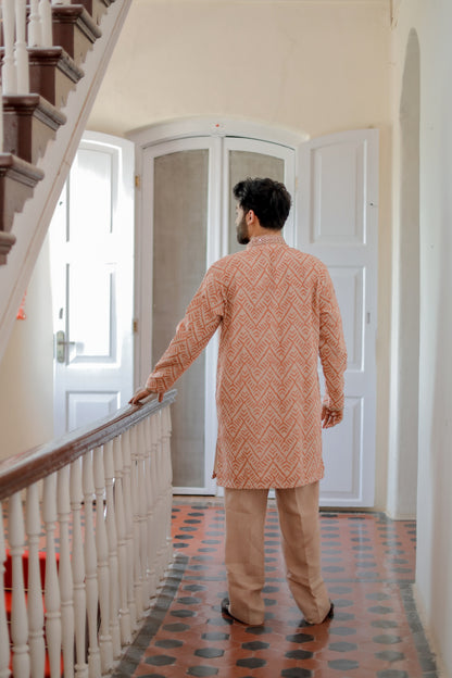 Rust Weave Men's Navratri Kurta Set