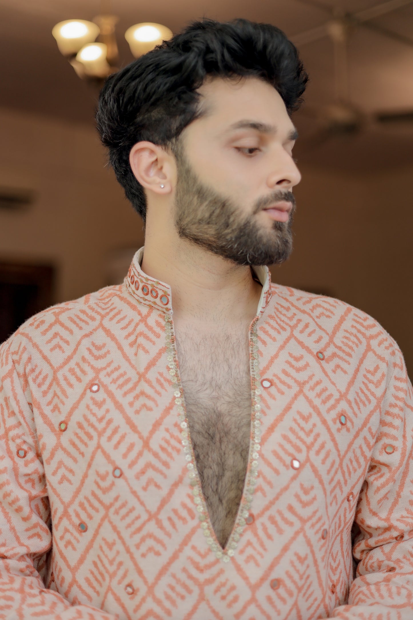Rust Weave Men's Navratri Kurta Set
