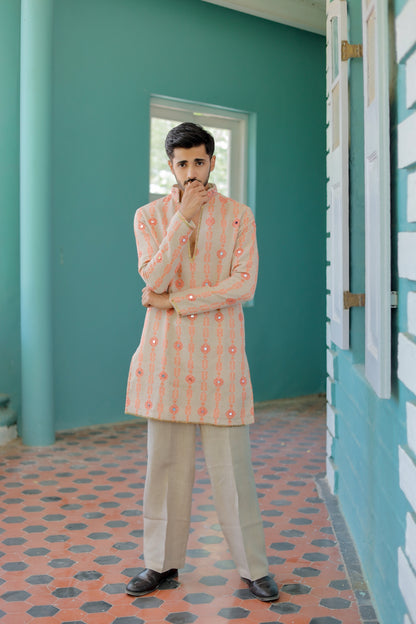 Mirrorline Men's Navratri Jute Kurta Set