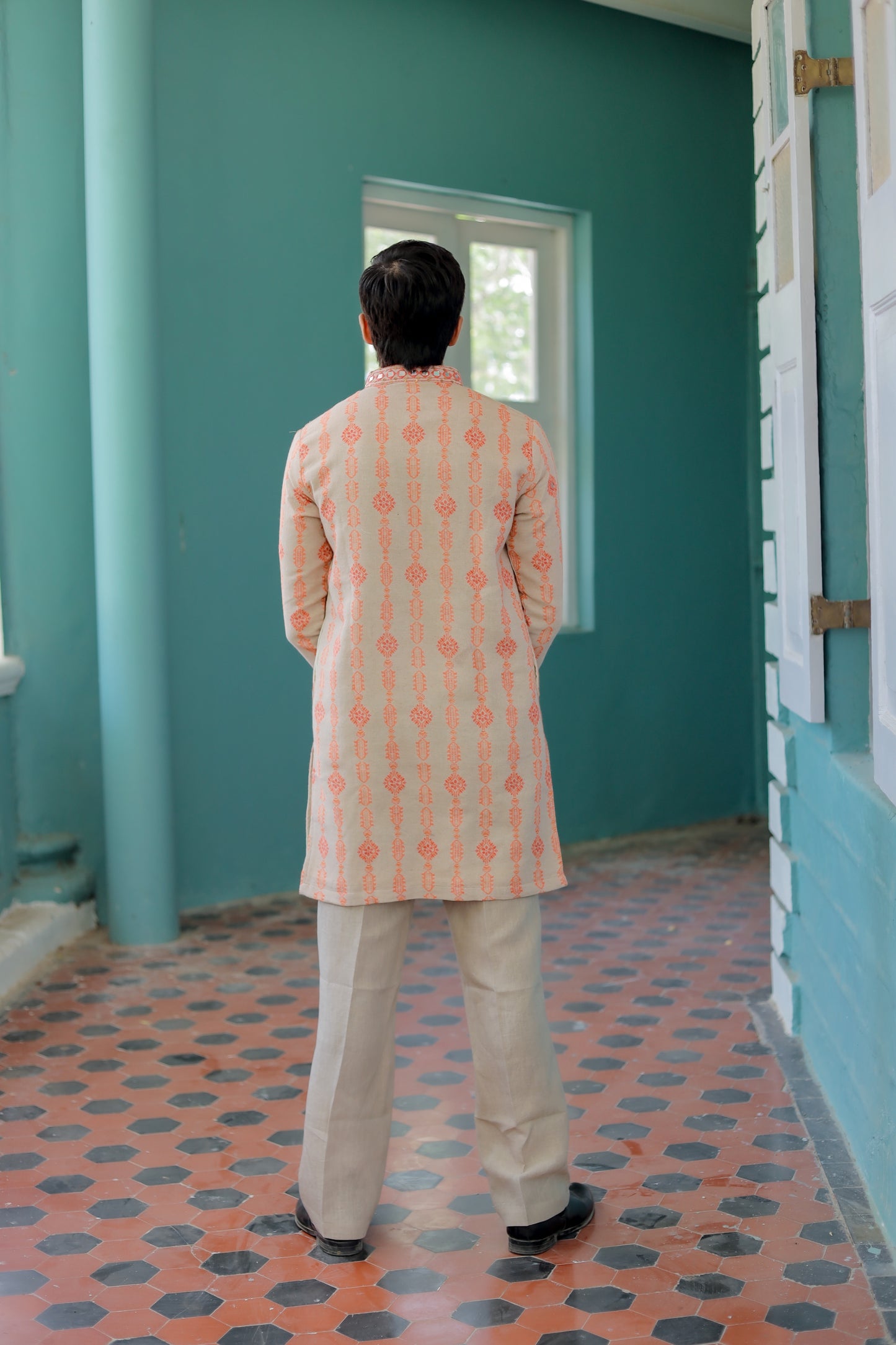 Mirrorline Men's Navratri Jute Kurta Set