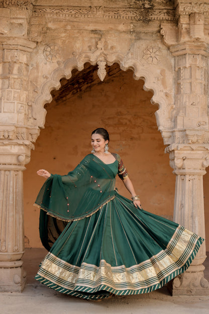 RAAS – Navratri  Green Chaniya Choli