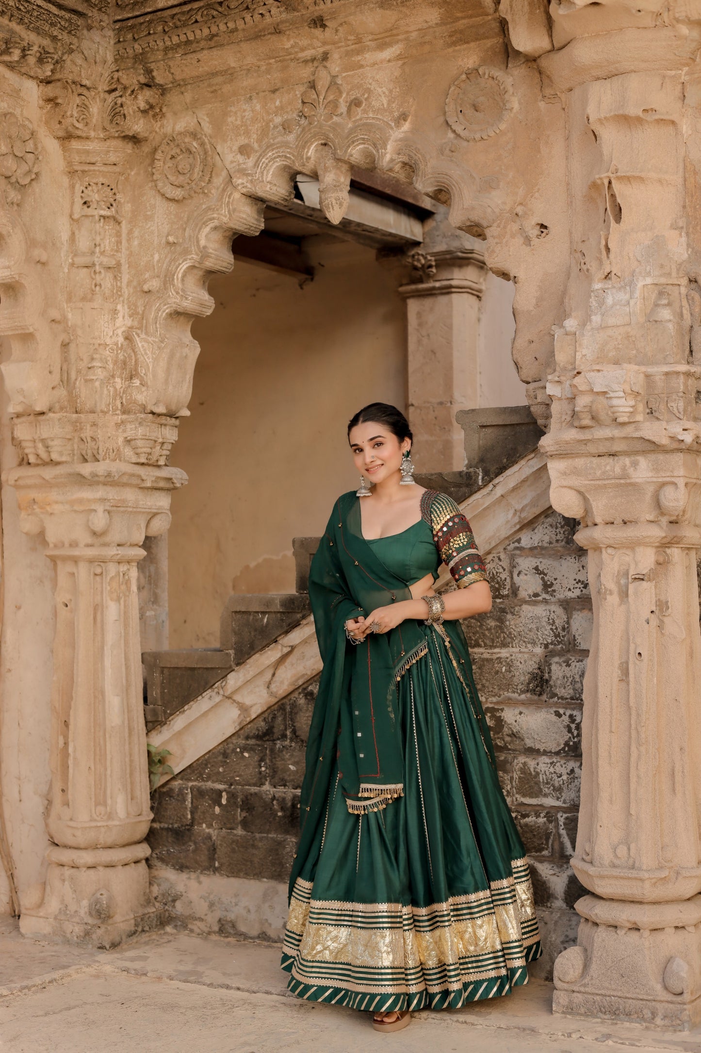 RAAS – Navratri  Green Chaniya Choli