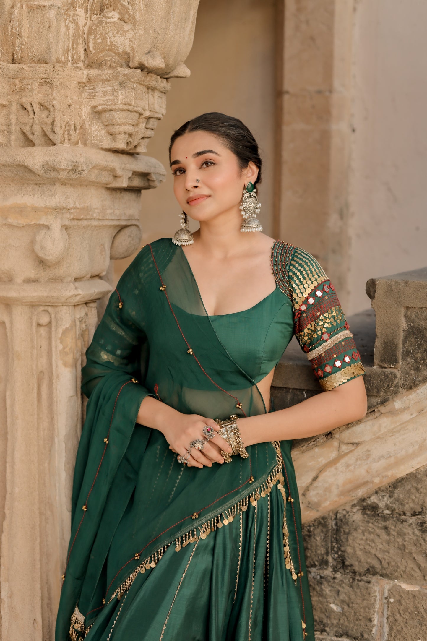 RAAS – Navratri  Green Chaniya Choli