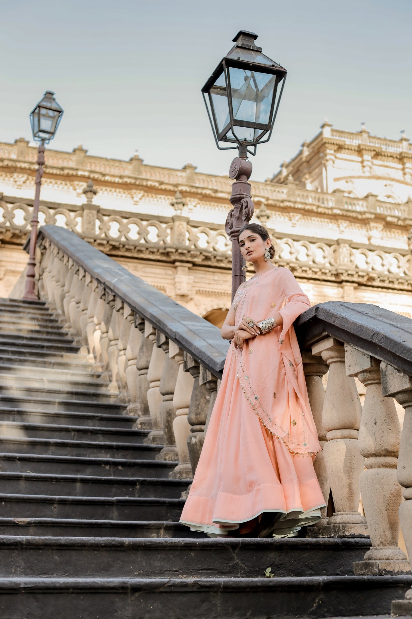 Blush Peach Navratri Chaniya Choli Set