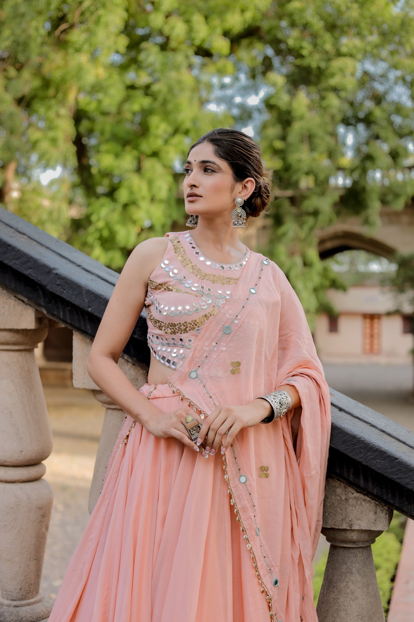 Blush Peach Navratri Chaniya Choli Set