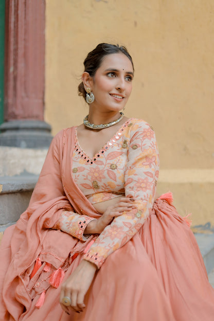Dusty Rust Navratri Chaniya Choli Set