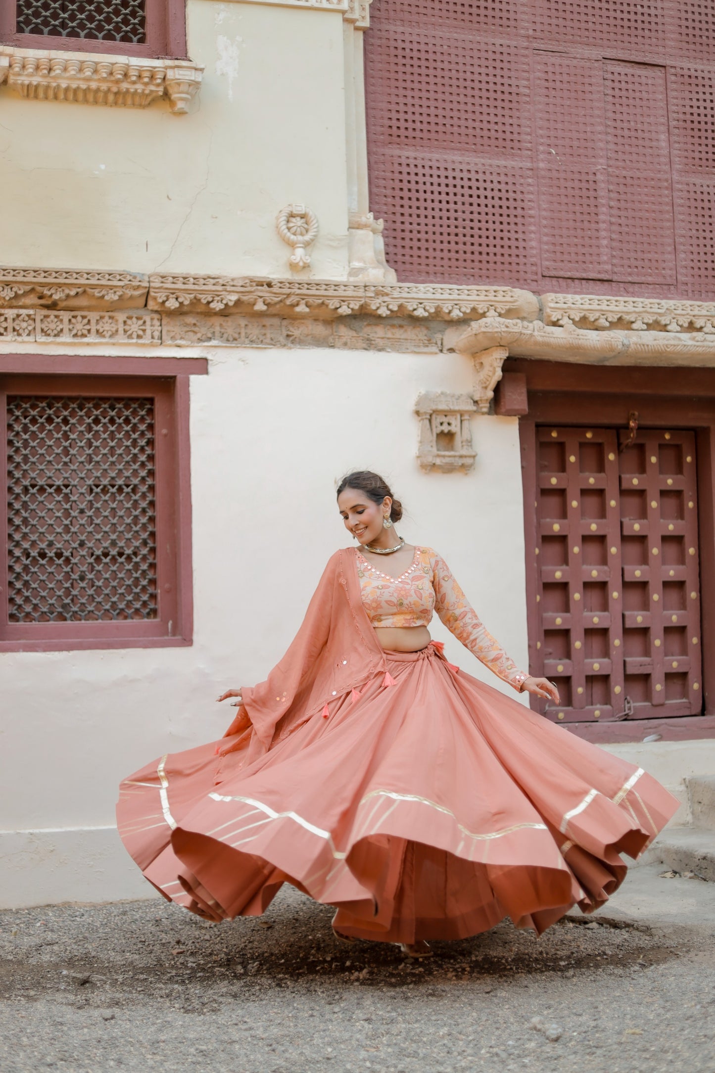 Dusty Rust Navratri Chaniya Choli Set