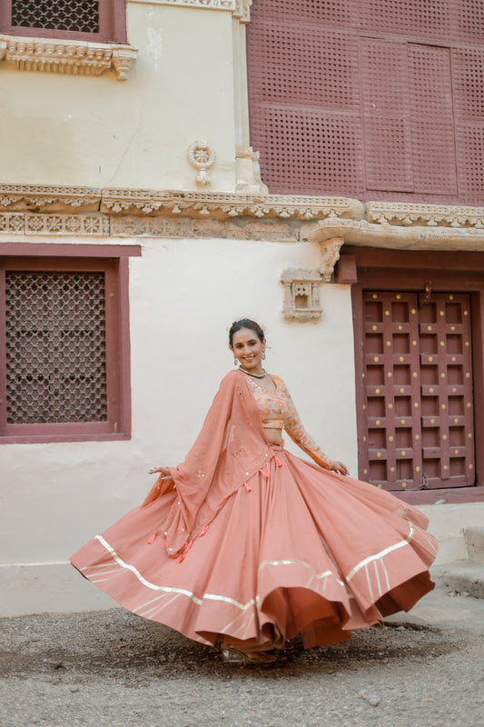 Dusty Rust Navratri Chaniya Choli Set