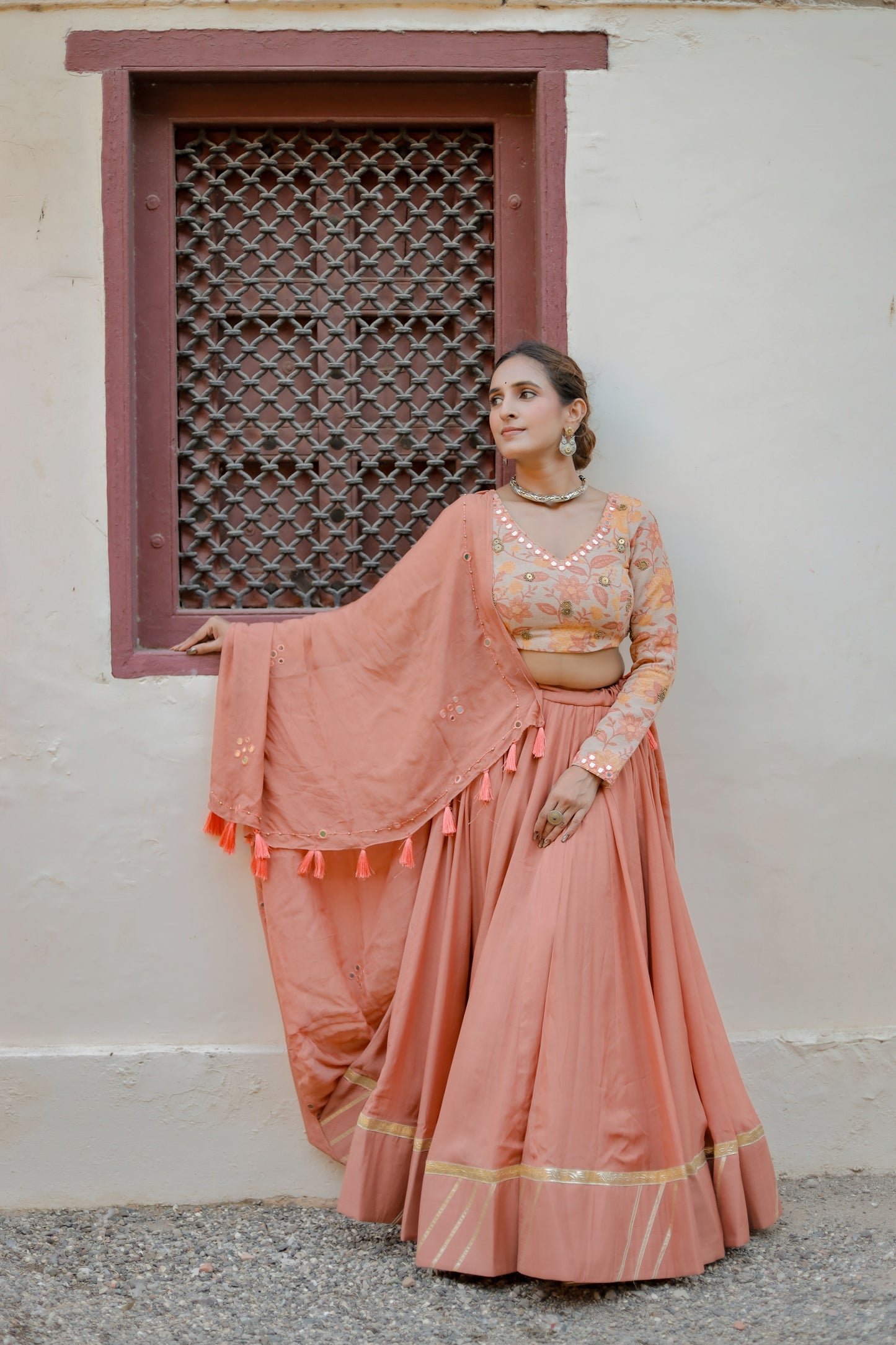 Dusty Rust Navratri Chaniya Choli Set
