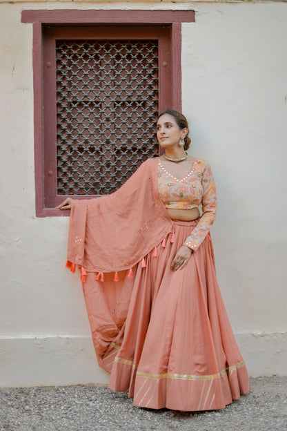 Dusty Rust Navratri Chaniya Choli Set